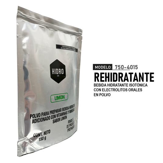 Bebida hidratante en polvo con electrolitos orales marca HIDRO 220