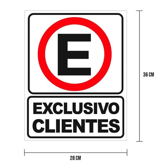 Cartel "exclusivo clientes" - Safety Depot Mx