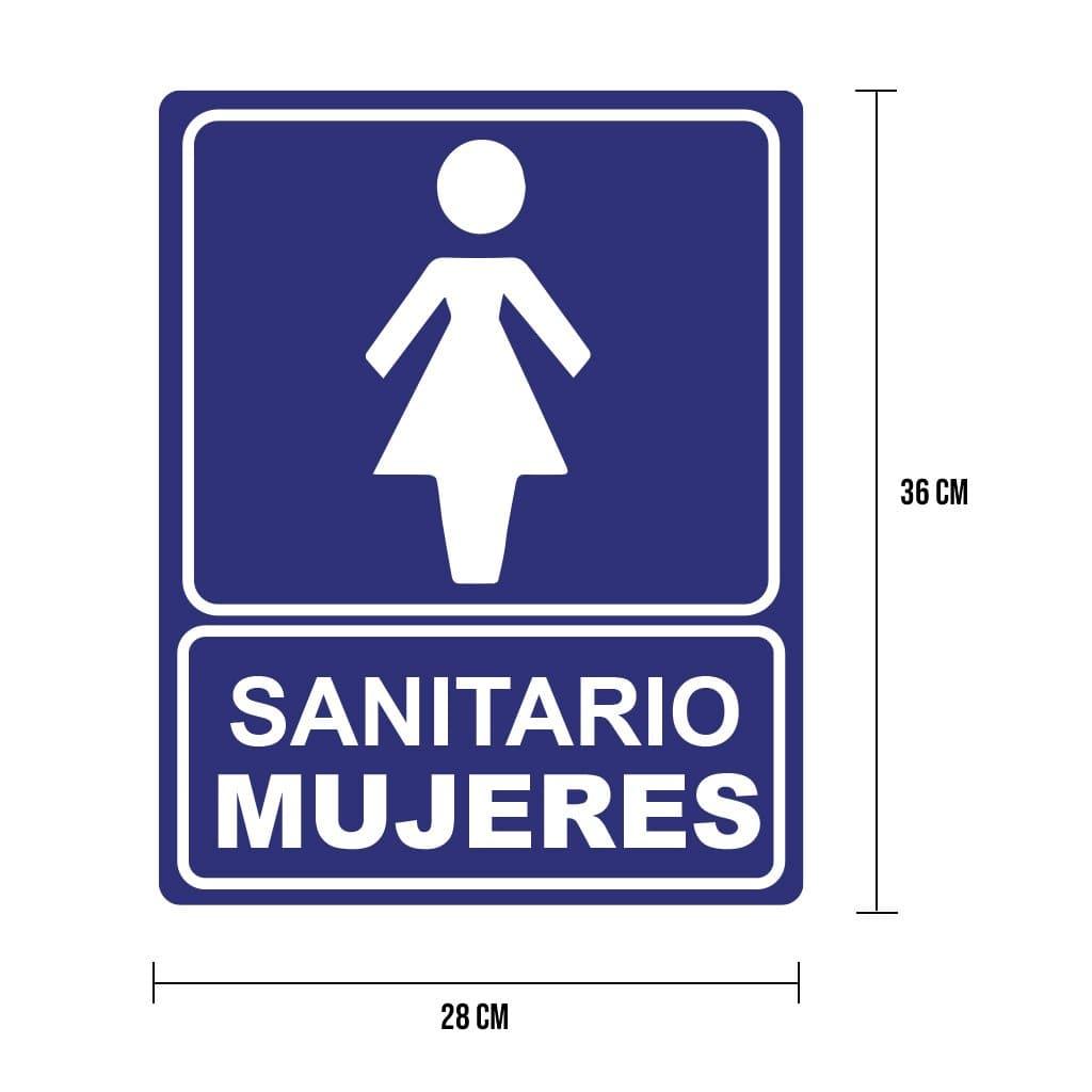Cartel Aseos Mujeres 🚺 Material Adhesivo Tamaño 10x10cm