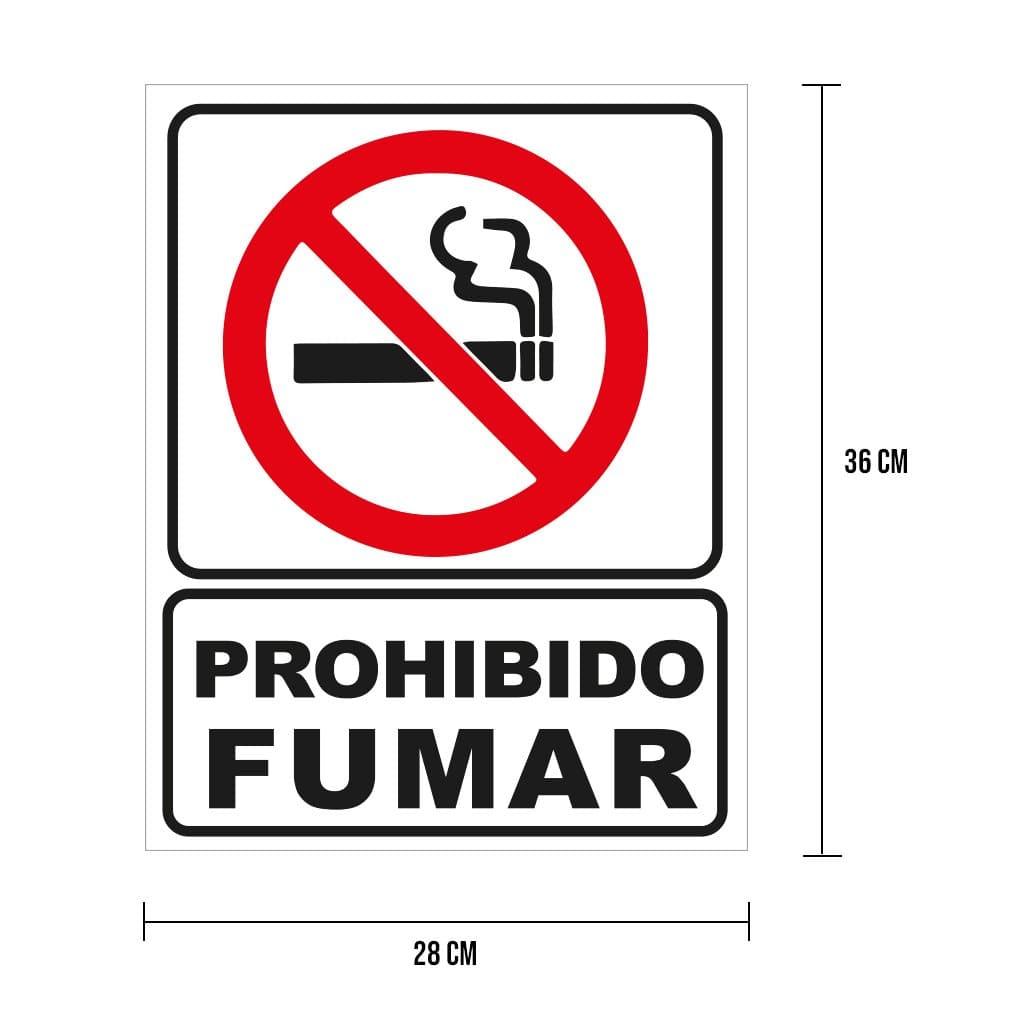 Cartel señal de prohibido fumar