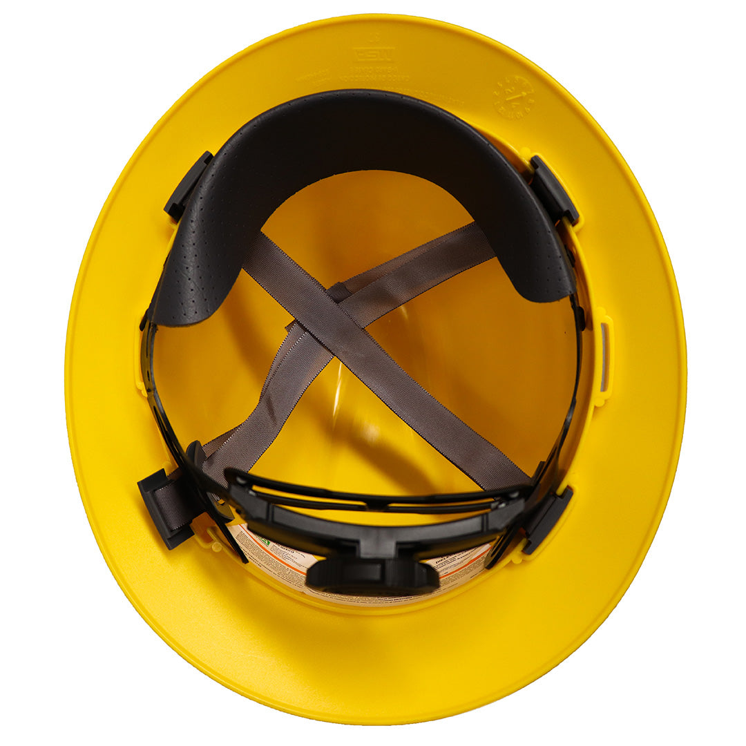 Casco MSA  Ala Completa con Suspensión Modelo V-Gard Fas-Trac