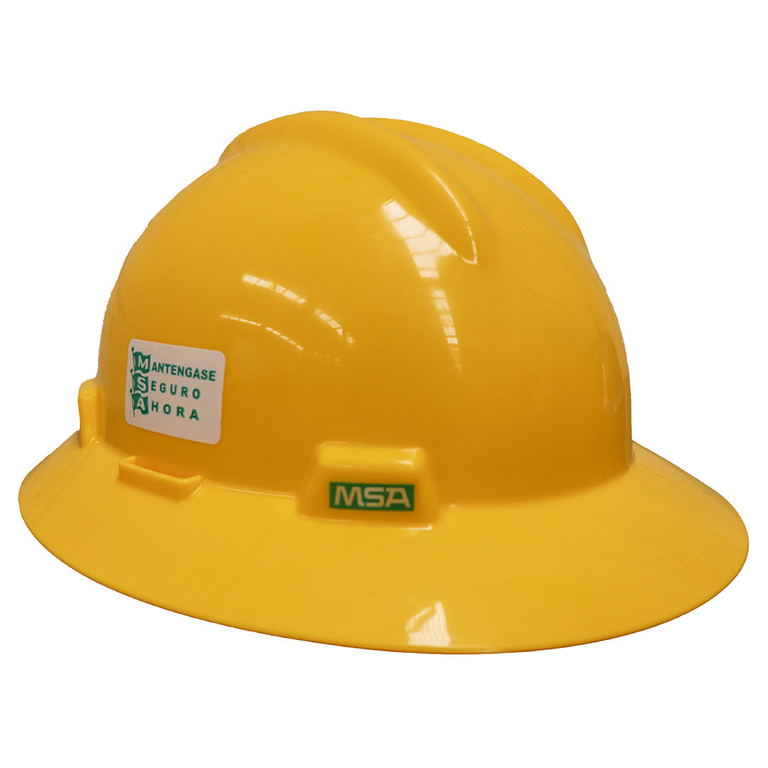 Casco MSA  Ala Completa con Suspensión Modelo V-Gard Fas-Trac
