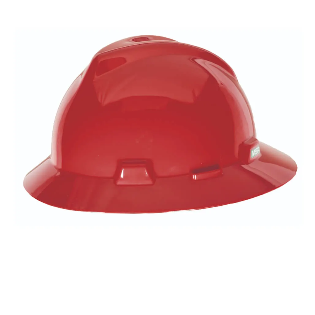 Casco MSA  Ala Completa con Suspensión Modelo V-Gard Fas-Trac