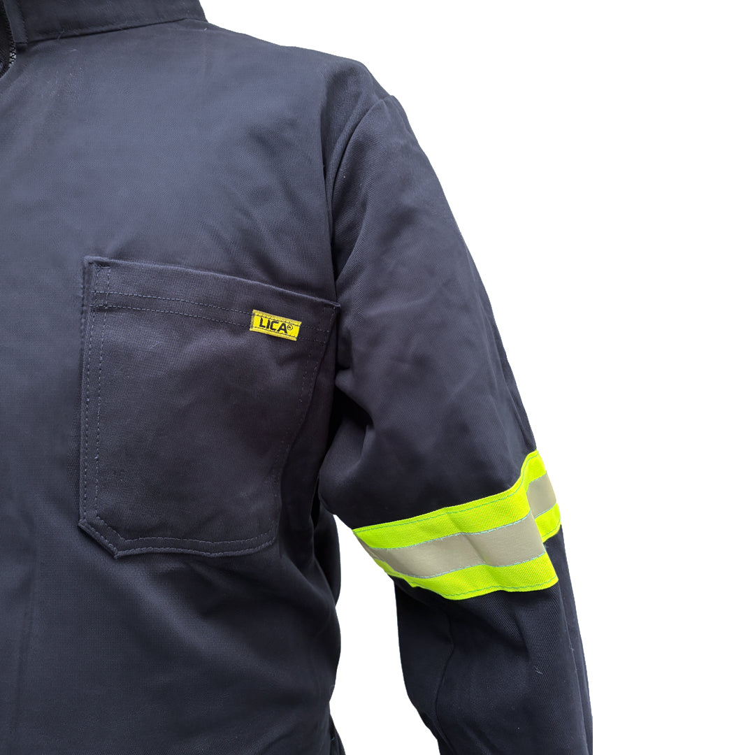 Overol azul con reflejante mod. OVE100RA marca LICA