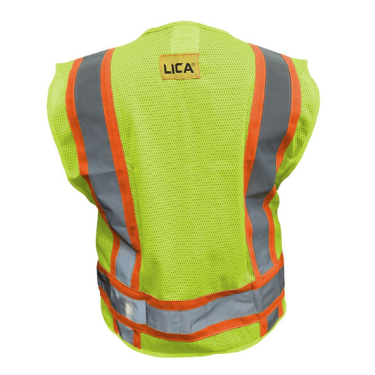 Chaleco de alta visibilidad con cintas reflejantes modelo CHLREF3M marca LICA