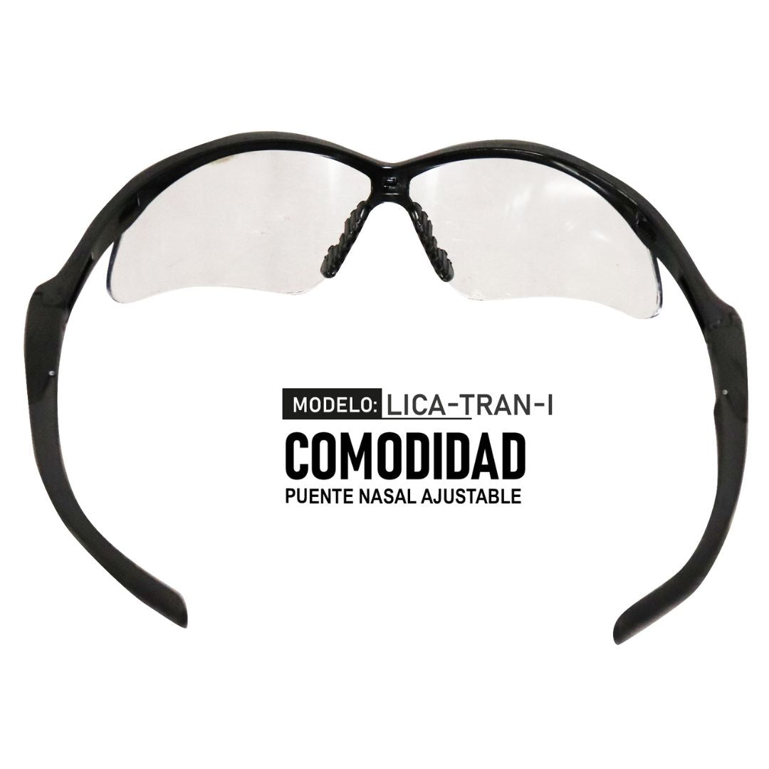 Lentes de seguridad industrial modelo LICA-TRAN-I marca LICA