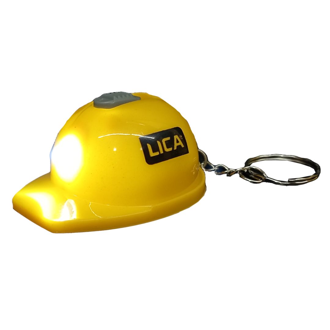 Llavero destapador en forma de casquito marca LICA