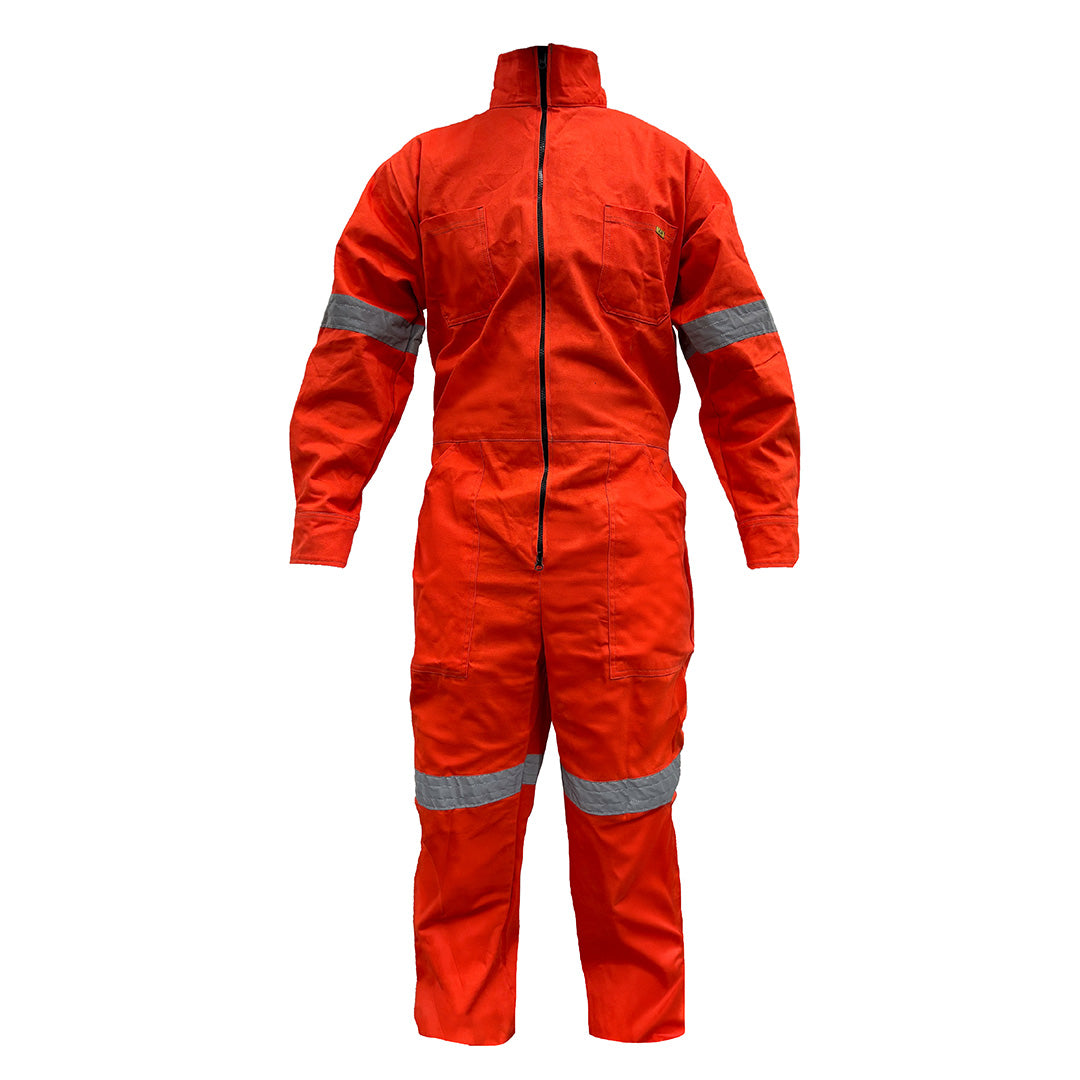 Overol naranja de manga larga con reflejantes – Safety Depot Mx