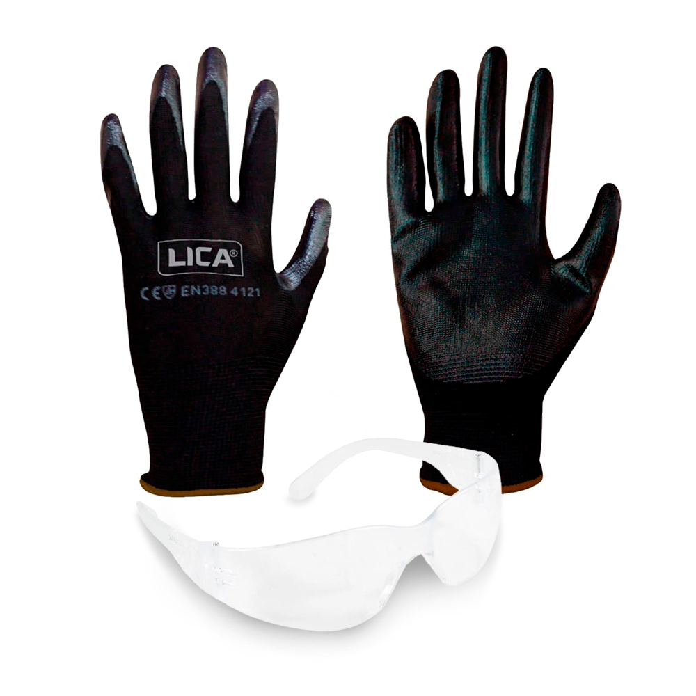 Kit de Guantes y Lentes de Protección LICA GLL-KIT
