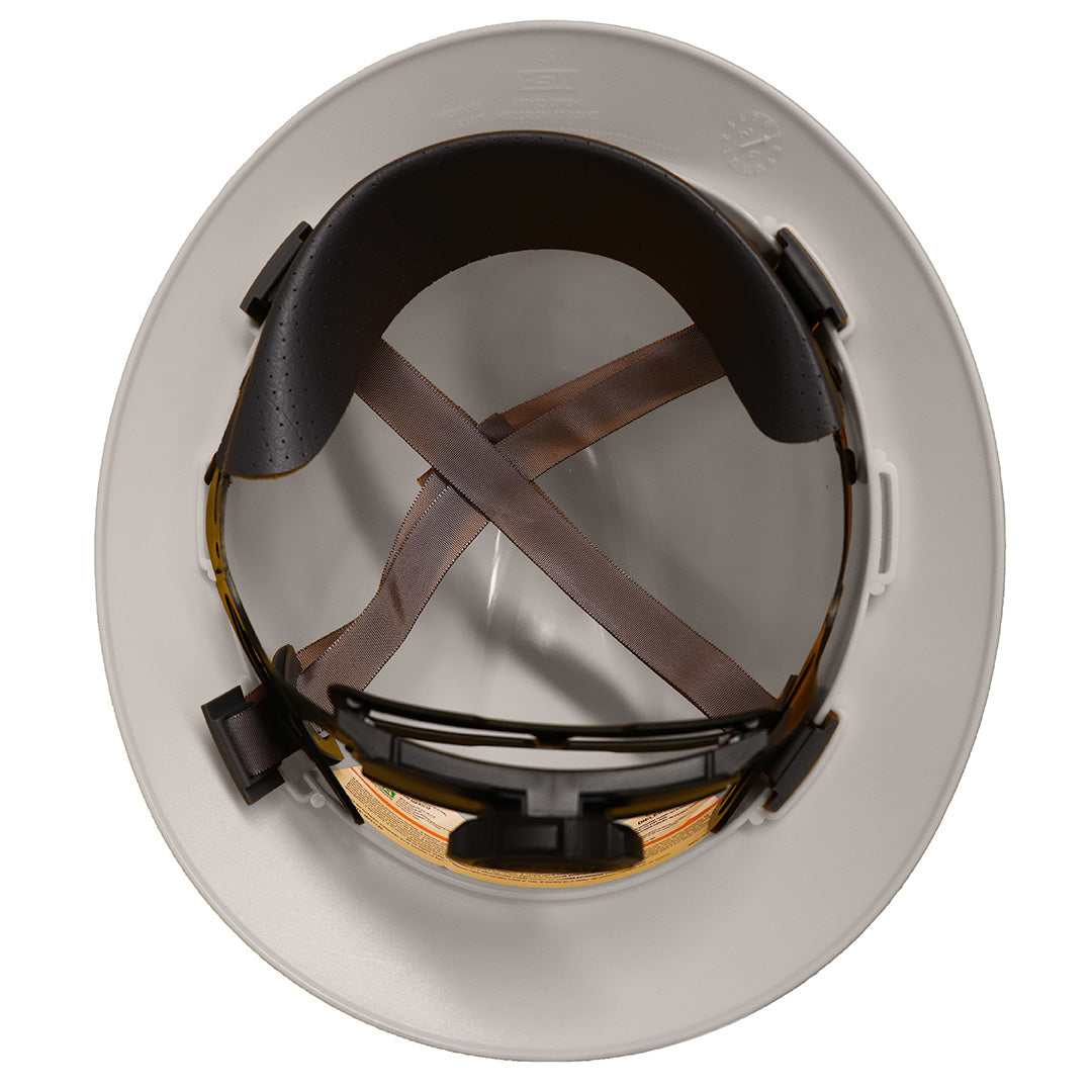 Casco MSA  Ala Completa con Suspensión Modelo V-Gard Fas-Trac
