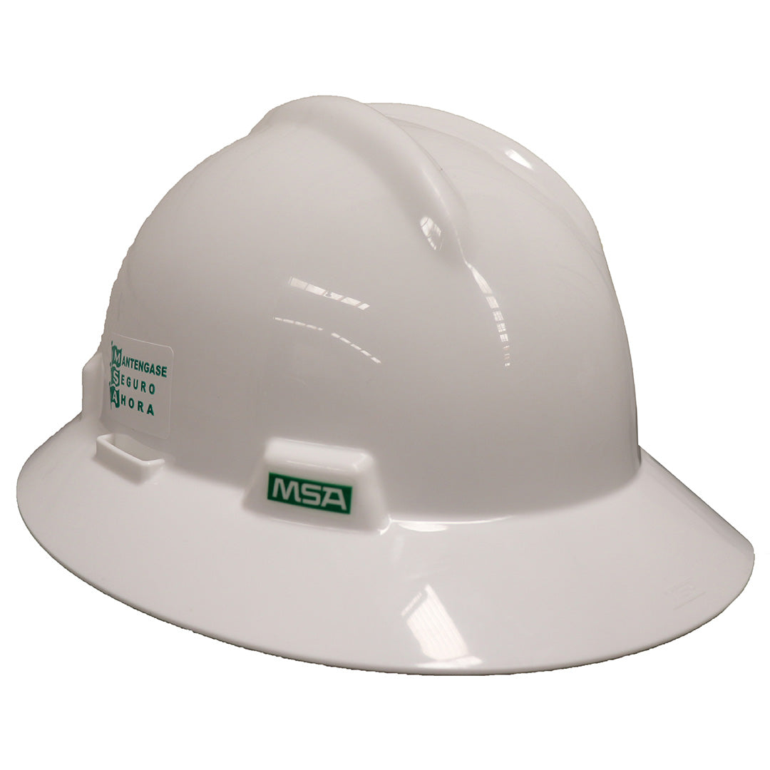 Casco MSA  Ala Completa con Suspensión Modelo V-Gard Fas-Trac