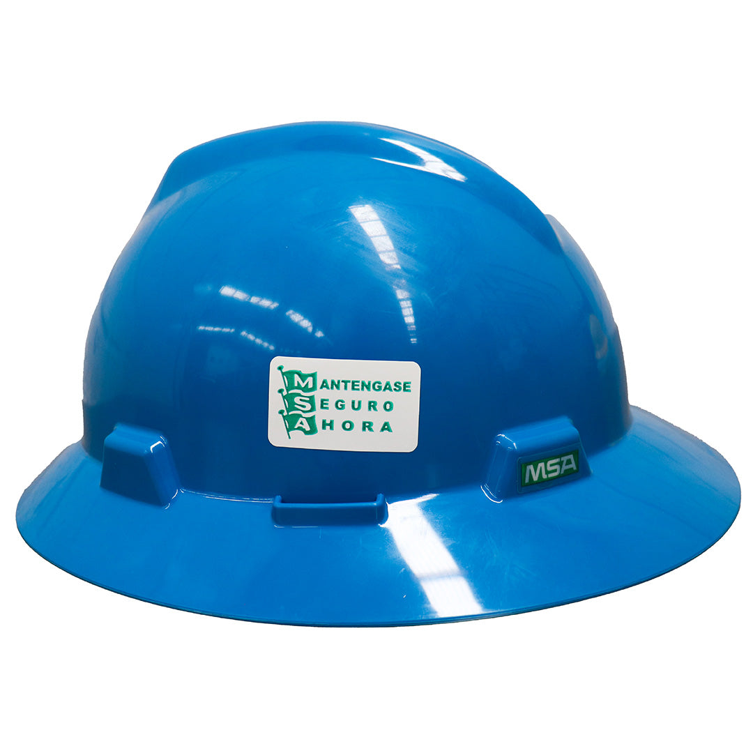 Casco MSA  Ala Completa con Suspensión Modelo V-Gard Fas-Trac