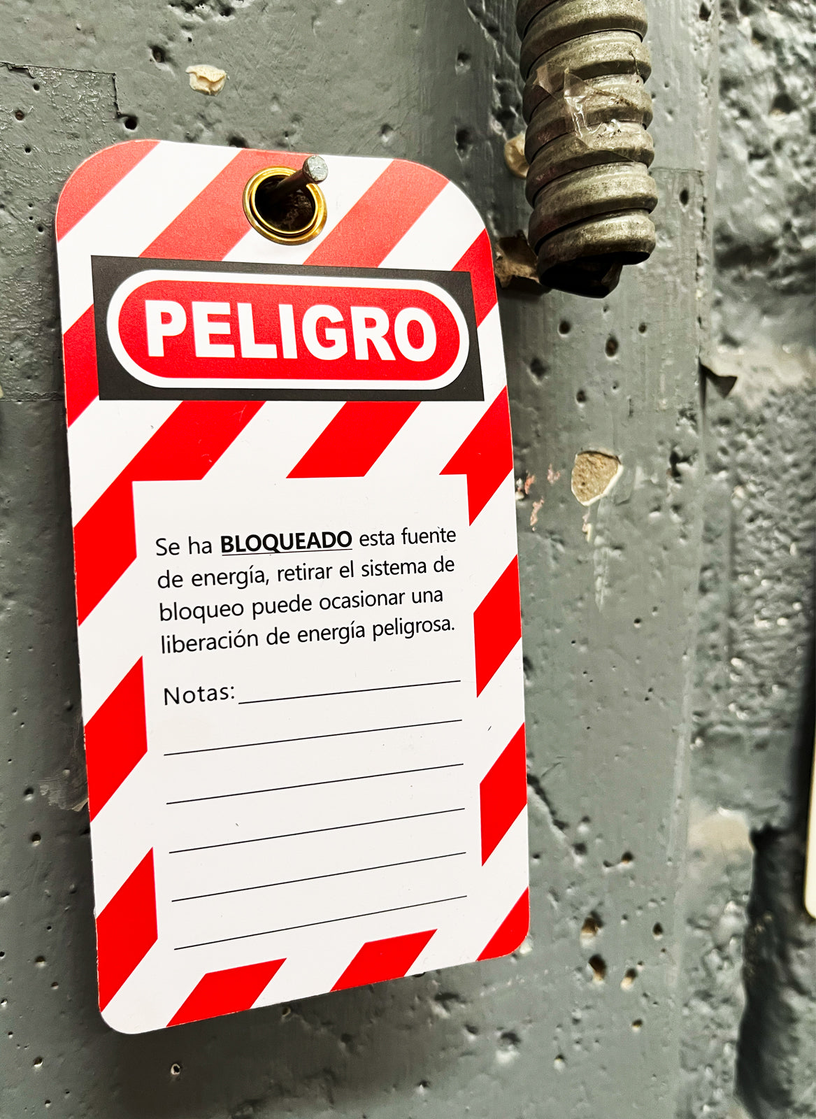 Etiqueta de bloqueo modelo 1001 marca SAFELOCK