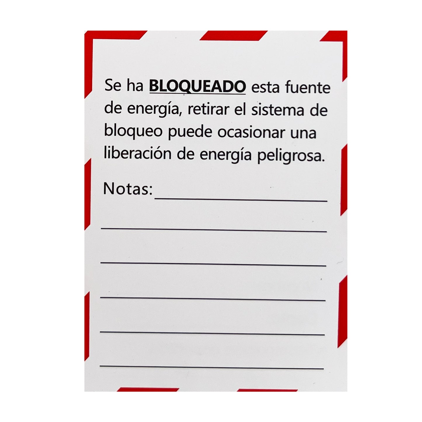 Etiqueta de bloqueo modelo 1001 marca SAFELOCK