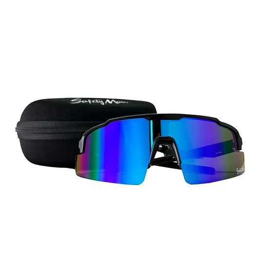 Lentes de seguridad con mica azul REVO mod. RUNNER-SM-AZ marca Safety Man