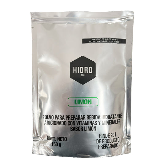 Bebida hidratante en polvo con electrolitos orales marca HIDRO 220