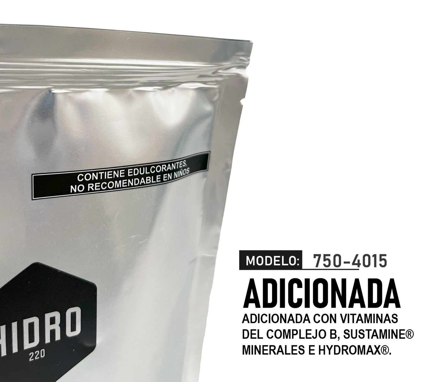 Bebida hidratante en polvo con electrolitos orales marca HIDRO 220