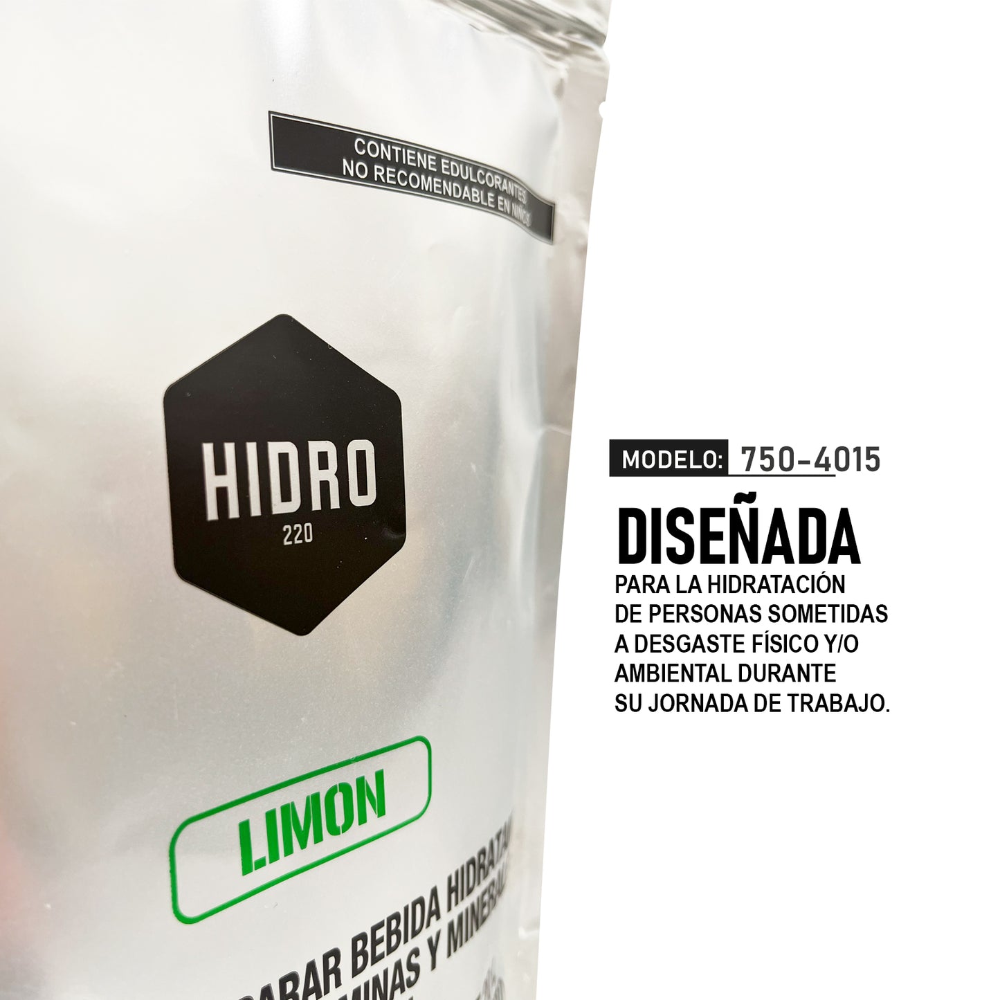 Bebida hidratante en polvo con electrolitos orales marca HIDRO 220