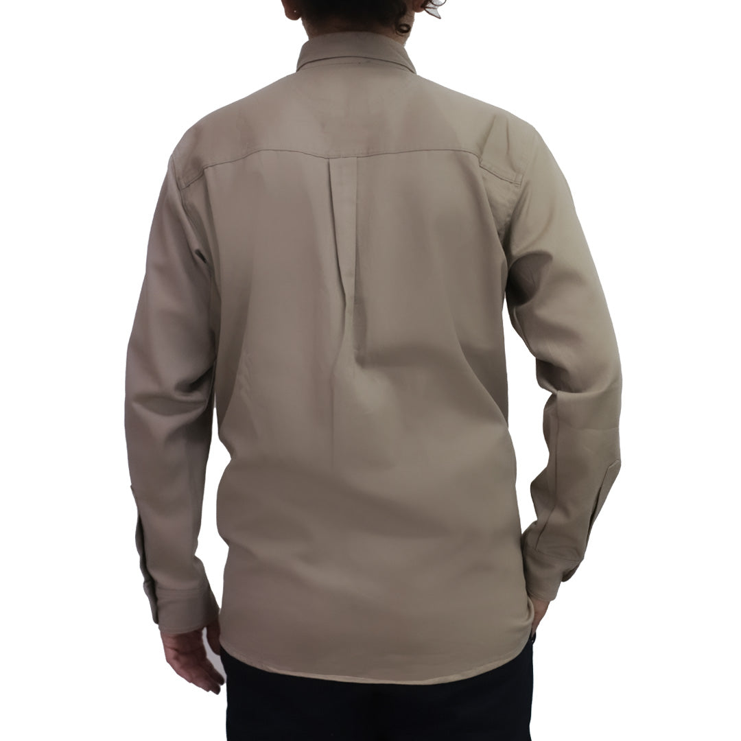 Camisa de algodón color caqui mod. CAM100BD marca LICA