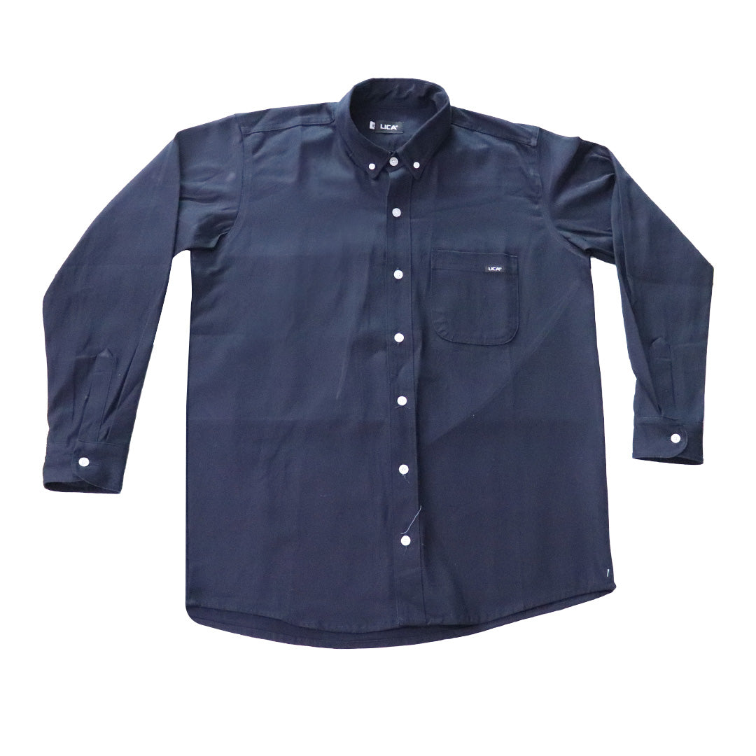 Camisa de algodón azul marino mod. CAM100AD marca LICA