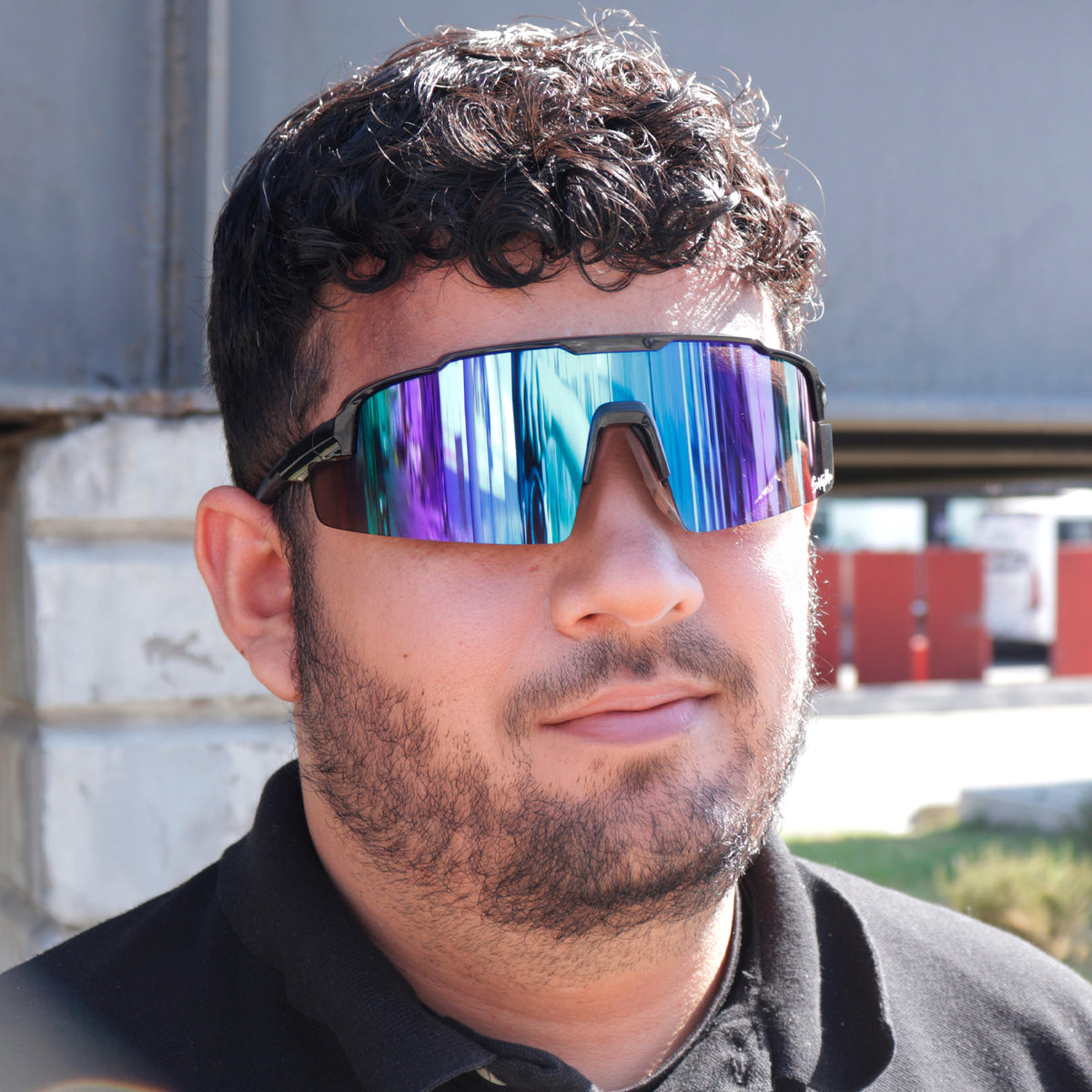 Lentes de seguridad con mica azul REVO mod. RUNNER-SM-AZ marca Safety Man