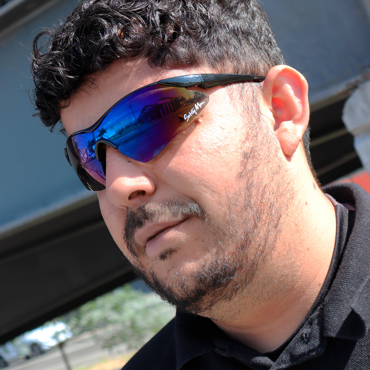 Lentes de seguridad con mica azul mod. CLASSIC-SM-AZ marca Safety Man