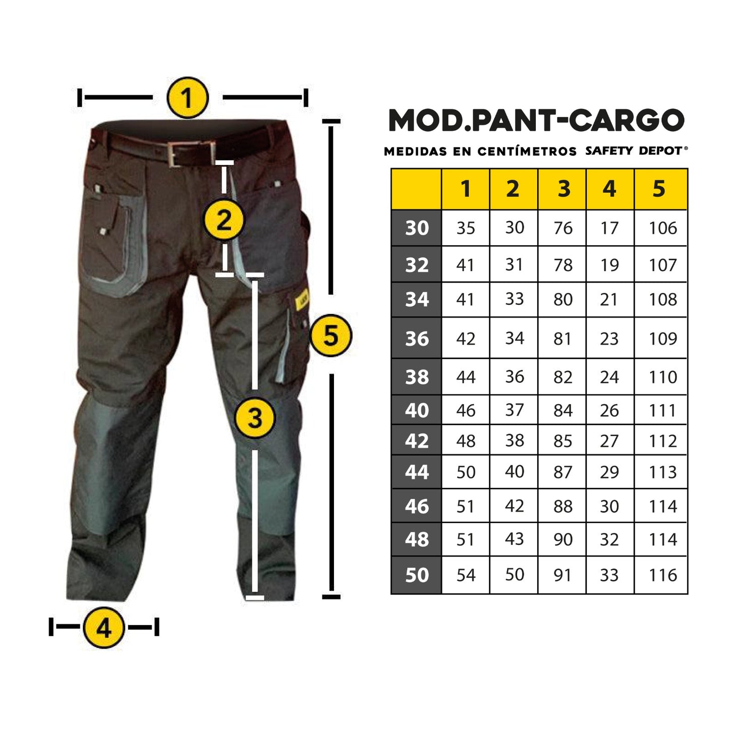 Pantalón cargo de trabajo mod. PANT-CARGO marca LICA