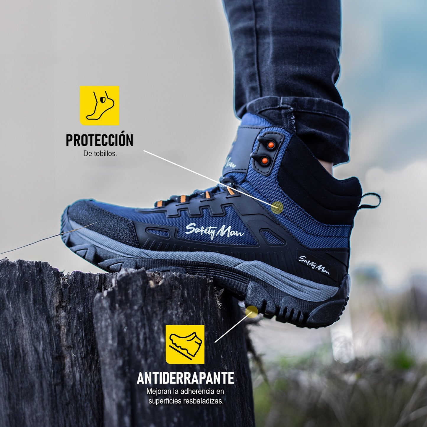 Bota de seguridad mod. TREPATOR Azul 7935SM-AZ-O marca Safety Man