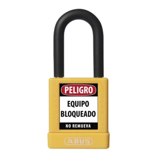 Candado de bloqueo eléctrico 74-40 KD color AMARRILLO marca ABUS