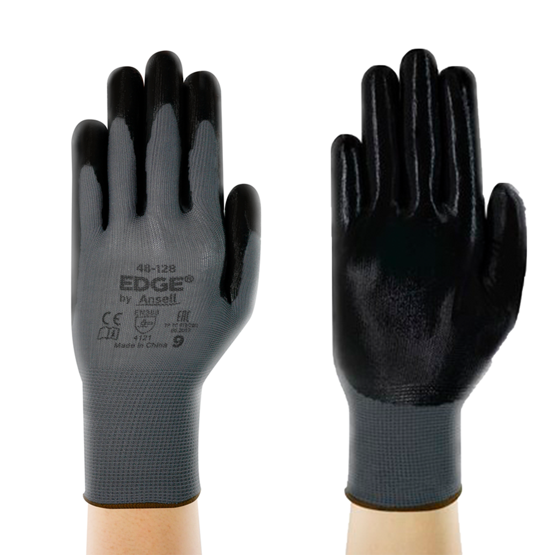 Guante recubierto de nitrilo color negro Ansell – Safety Depot Mx