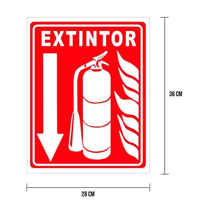 Cartel "extintor" (vertical) - Safety Depot Mx