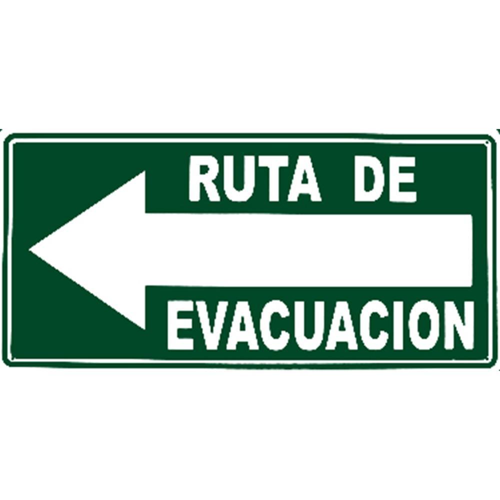 Cartel "ruta de evacuación" (izquierda) - Safety Depot Mx