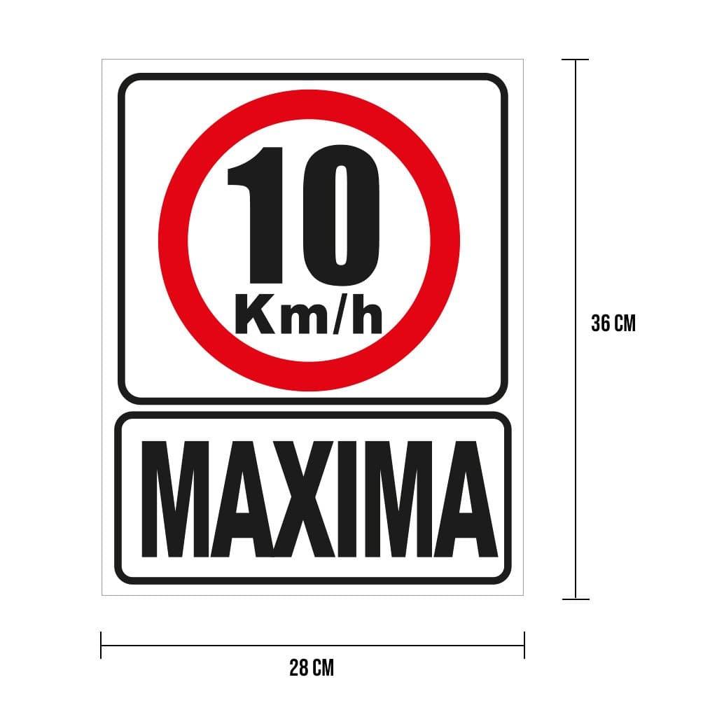 Cartel Velocidad Máxima 10 km/h - Safety Depot Mx