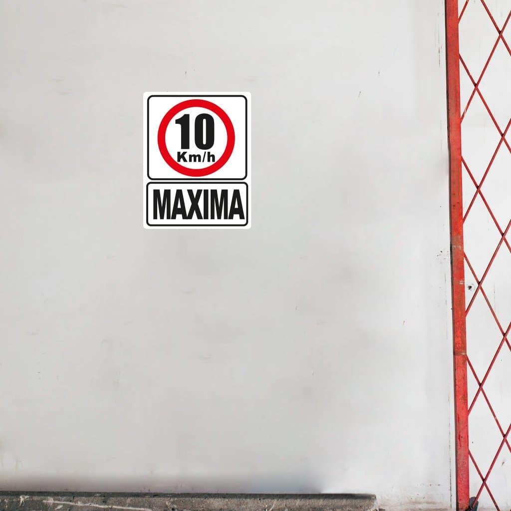 Cartel Velocidad Máxima 10 km/h - Safety Depot Mx