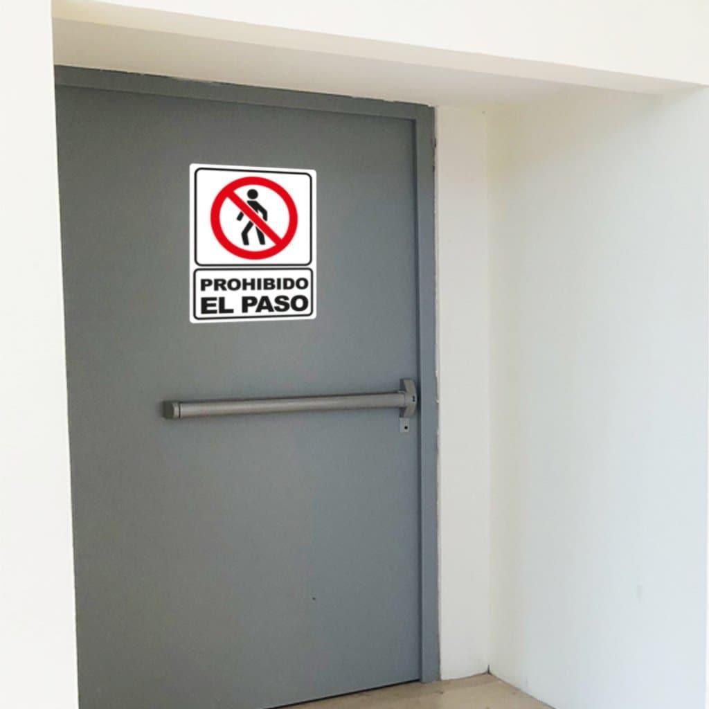 Cartel "prohibido el paso" - Safety Depot Mx
