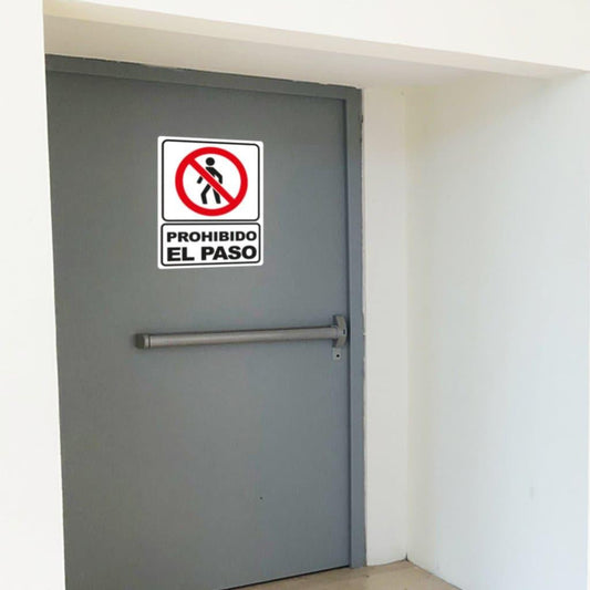Cartel "prohibido el paso" - Safety Depot Mx
