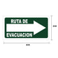 Cartel "ruta de evacuación" (derecha) - Safety Depot Mx