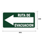 Cartel "ruta de evacuación" (izquierda) - Safety Depot Mx
