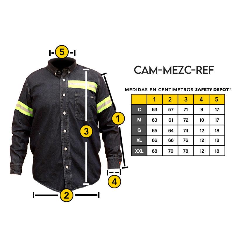 Camisa de Mezclilla Con Reflejante - Safety Depot Mx