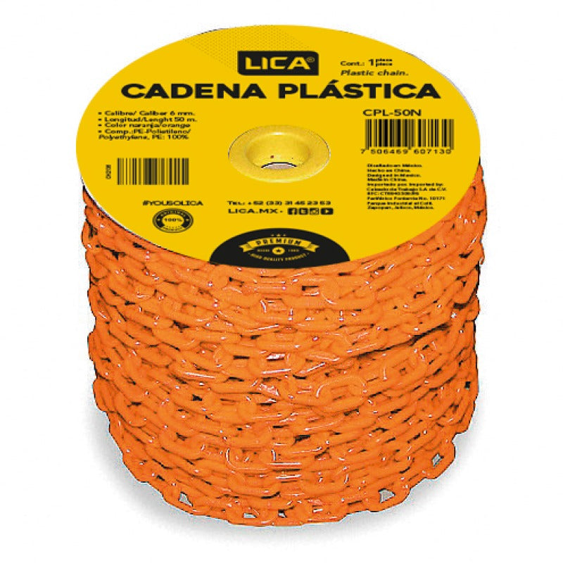 Cadena plástica modelo CPL-50 marca LICA