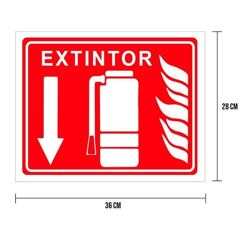 Cartel "extintor" (horizontal) - Safety Depot Mx