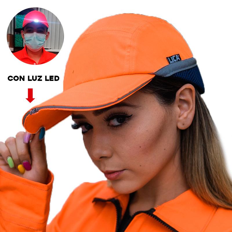 Gorra Semi seguridad antigolpes con luz LED integrada - Safety Depot Mx