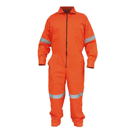Overol naranja manga larga con reflejantes - Safety Depot Mx