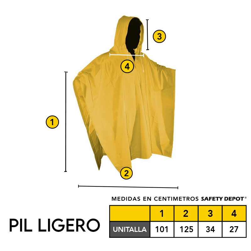 Impermeable Portable Tipo Poncho - Safety Depot Mx
